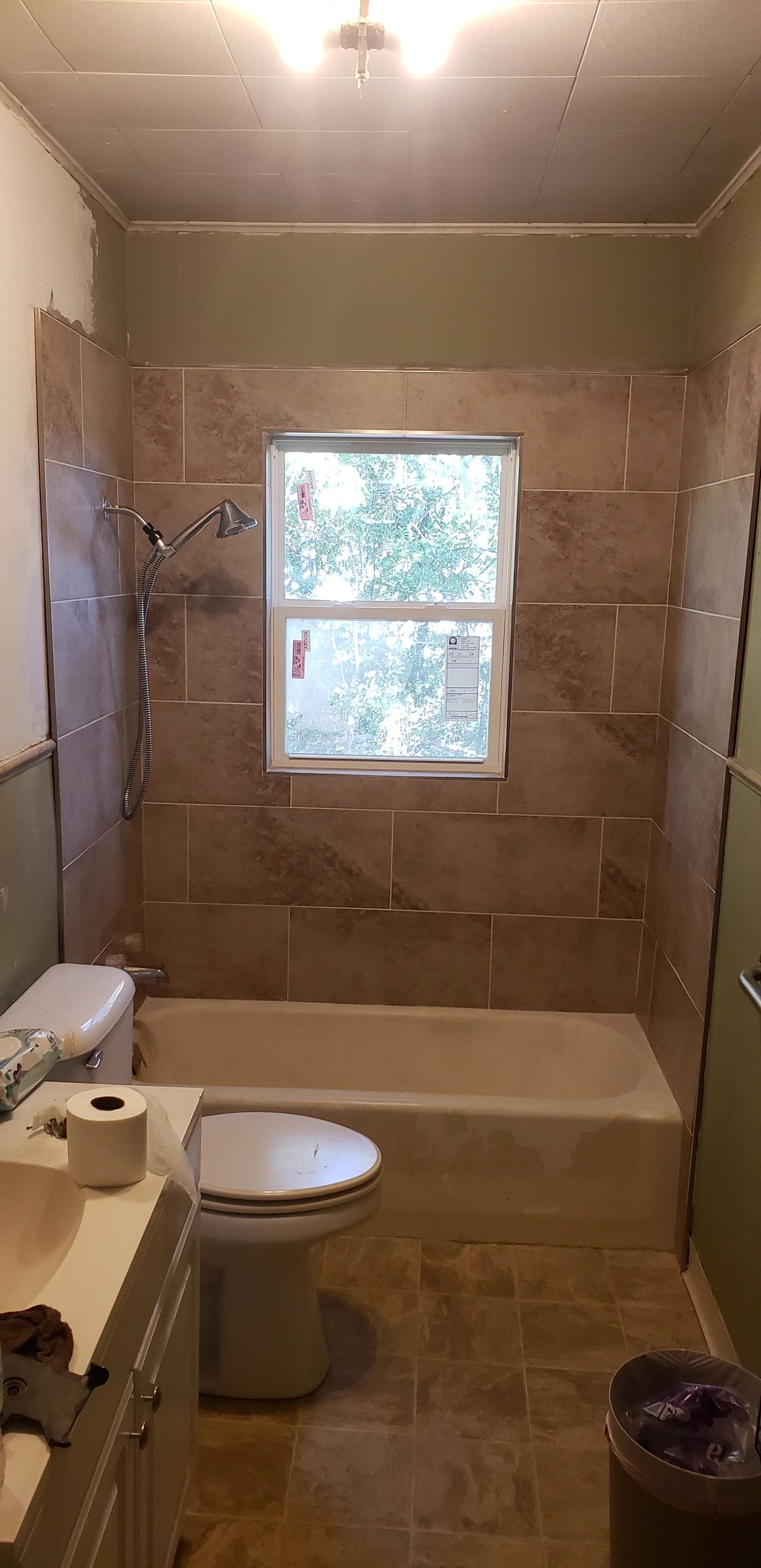 Completed bathroom repair work